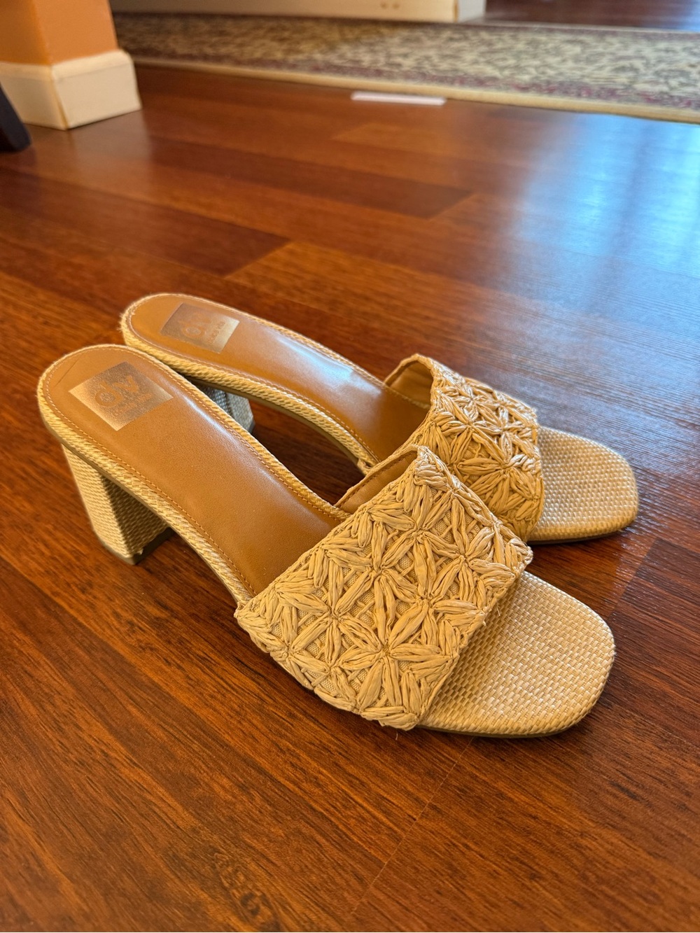 Dolce Vita Natural Woven Slide Sandals
